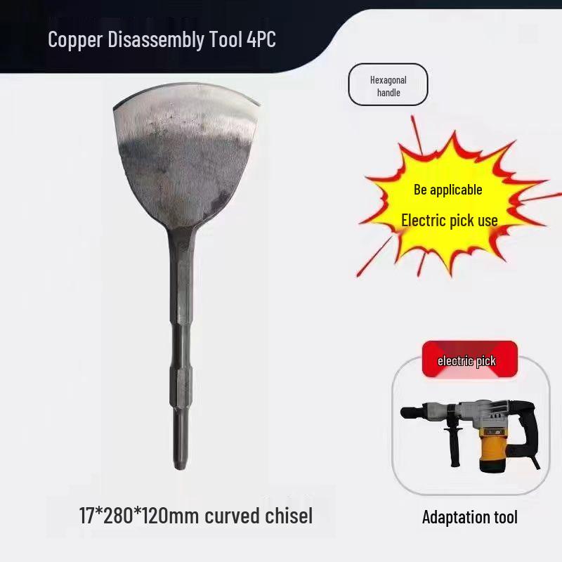 Copper Electric Pick & Shovel Set - Motor Chisel, Wire Tool, Scrap Fork