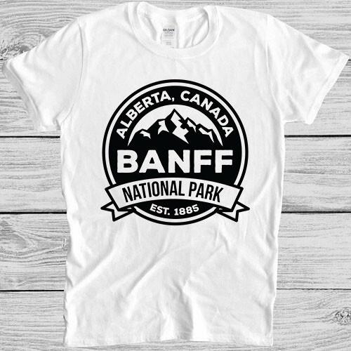 Banff National Park Alberta Canada Retro Funny Meme Gift Tee T Shirt M1216 XXL