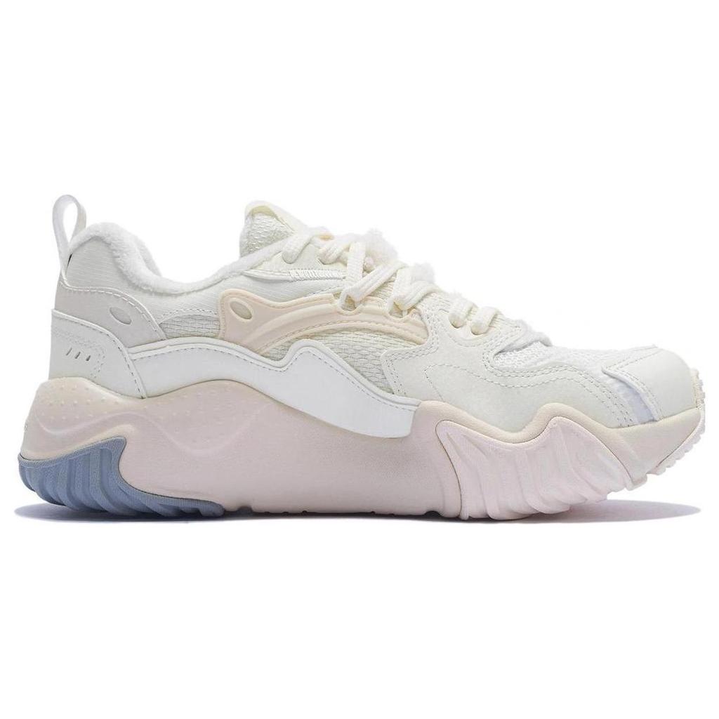 Li Ning Cat Paw Lite Comfortable Warm Low Top Running Shoes Women Sneaker Pink White AGLS214-2