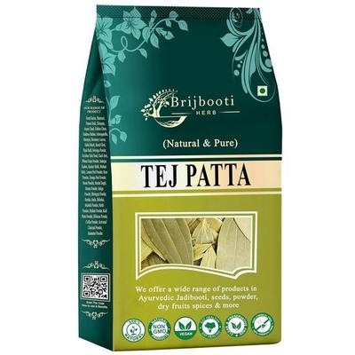 BrijBooti Tej Patta - Lagerblad Hela - Torkade Lagerblad Kryddor - Tez Patta - Färskt Lagerblad 100 G