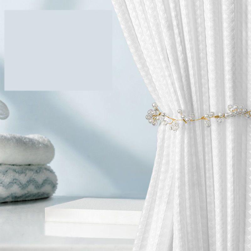 Perdele de duș Waffle, Perdele de duș din stofă pentru baie, Perdele lungi pentru căzi de baie Perdele de duș pentru baie