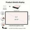 60-150 Inch Foldable Projection Screen Portable Polyester Display Fabric for Outdoor Movies Home Theater Office Meetings
