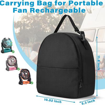 1 Stück tragbarer Campinglüfter Tragetasche 30×25×13cm Mit abnehmbarem Griff & Fronttasche Für Reise-Aufbewahrungstaschen Staubdichte Taschen