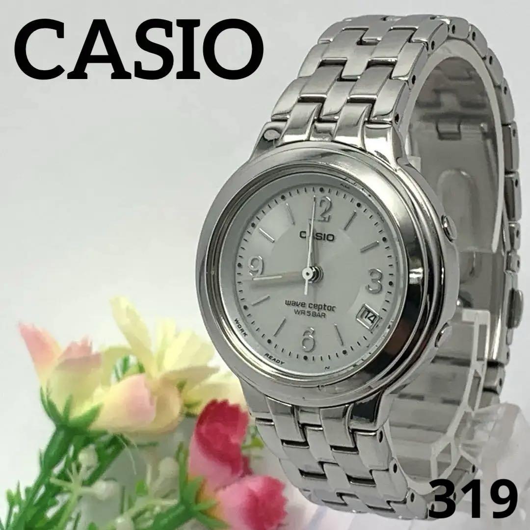 

[Б/У] Рабочие женские серебристые солнечные часы CASIO Wave Ceptor