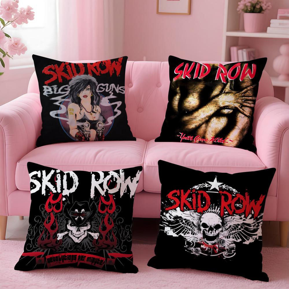 S-Skid Rows Singer Cushion Cover Comfortable Reversible Pillow Cover Ideal For Car Sofa Bedroom & Beyond