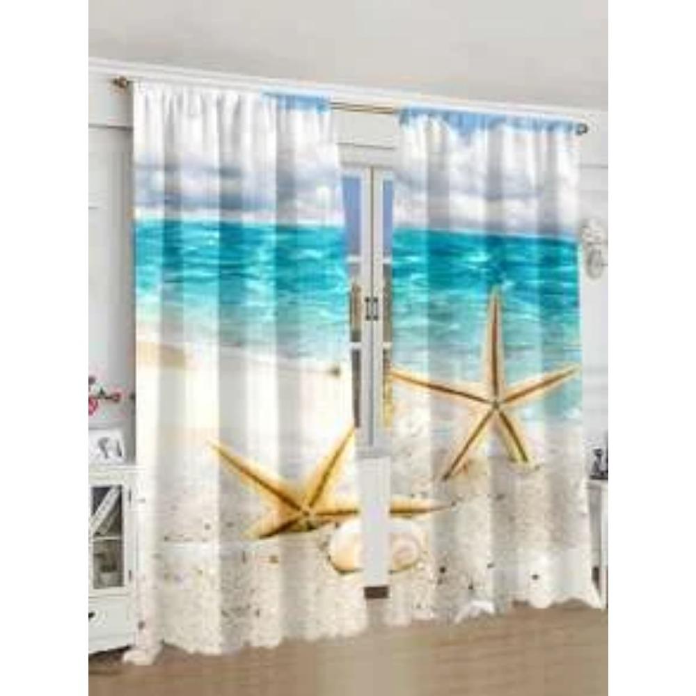 

2 шт. Модные занавески с изображением балкона, оконные шторы для спальни, гостиной, кухни, кабинета, домашнего декора W50xH130(CM)x2pcs&Rod Pocket