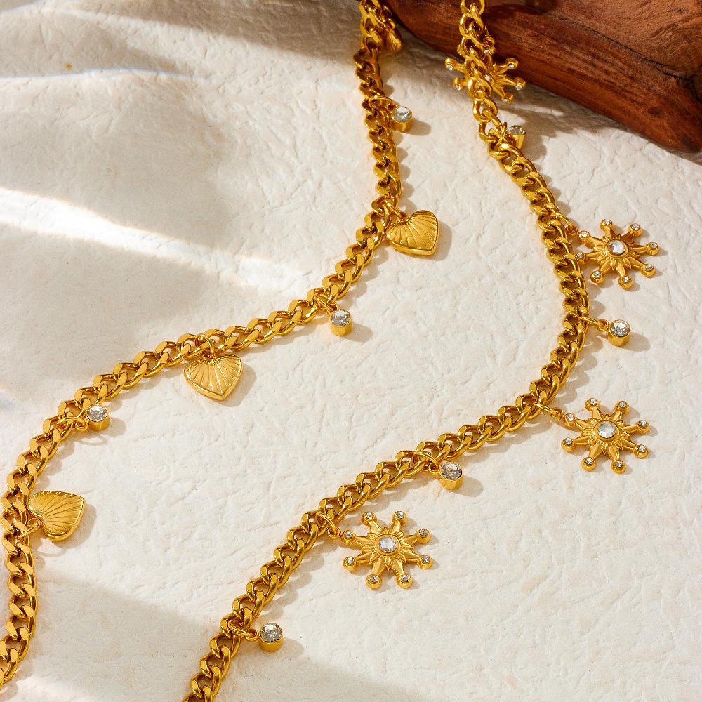 Fashion Vacation Ocean Drop Oil Dolphin Pearl Shell Starfish Chunky Chain Necklace