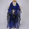 Women Chic Peacock Scarf Long Soft Scarf Wrap Scarves Vintage Stylish Shawl EMA