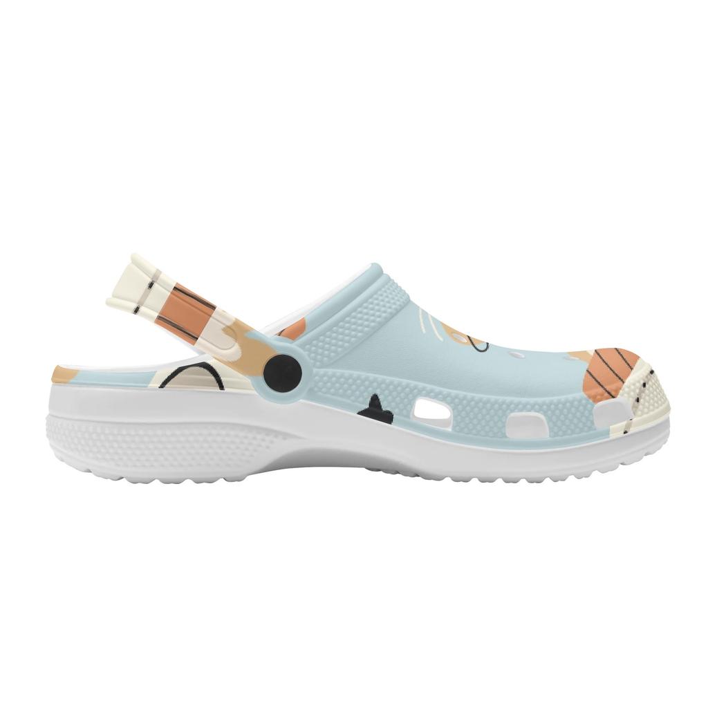 Cute Printed EVA Clogs Adult Unisex Lightweight Breathable Slip On Casual Shoes Soft Sole Summer Sandals Daily Comfort Wear