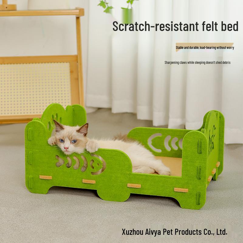 Two-Layer Cat Nest Bed: Multi-Level Felt Cave for Kittens