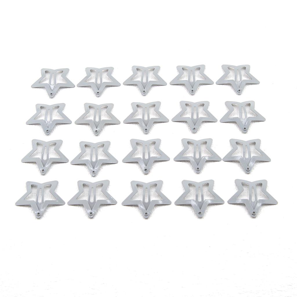 20 PCS Star Shape Pentagram 3cm BB Hairpins Small Sweet Cool Metal Simple Fashion Women Five-pointed Y2k Accessories Hair Clips