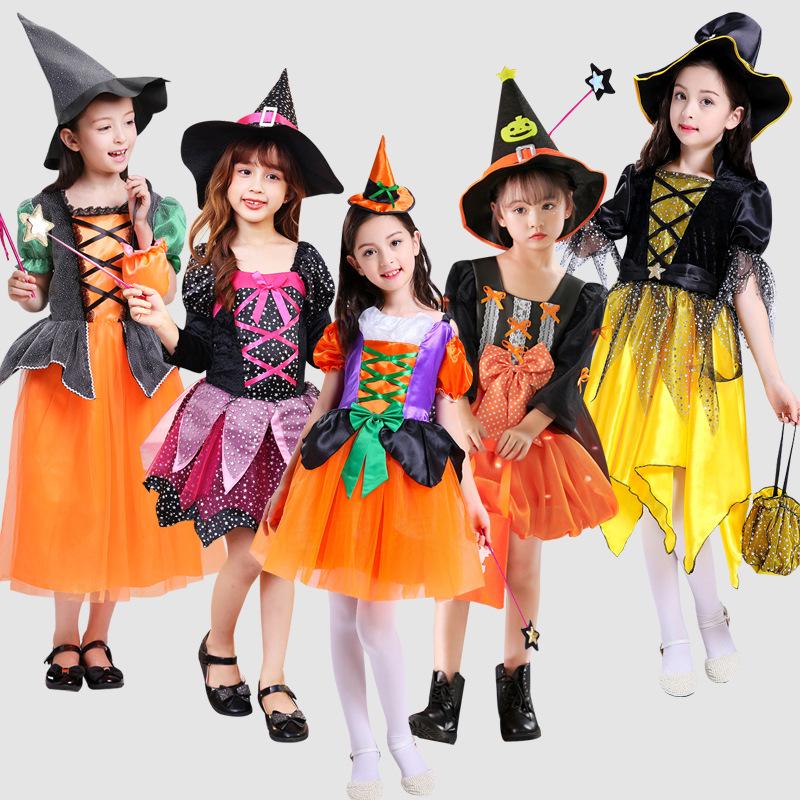 Children's Witch and Princess Halloween Costume Dress