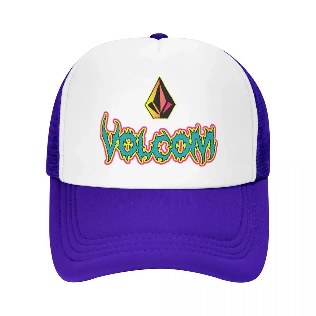 Vvolcom Logo Accessories Mesh Foam Trucker Hat Summer Outdoor Meshback Snapback Cap Vintage Adjustbale