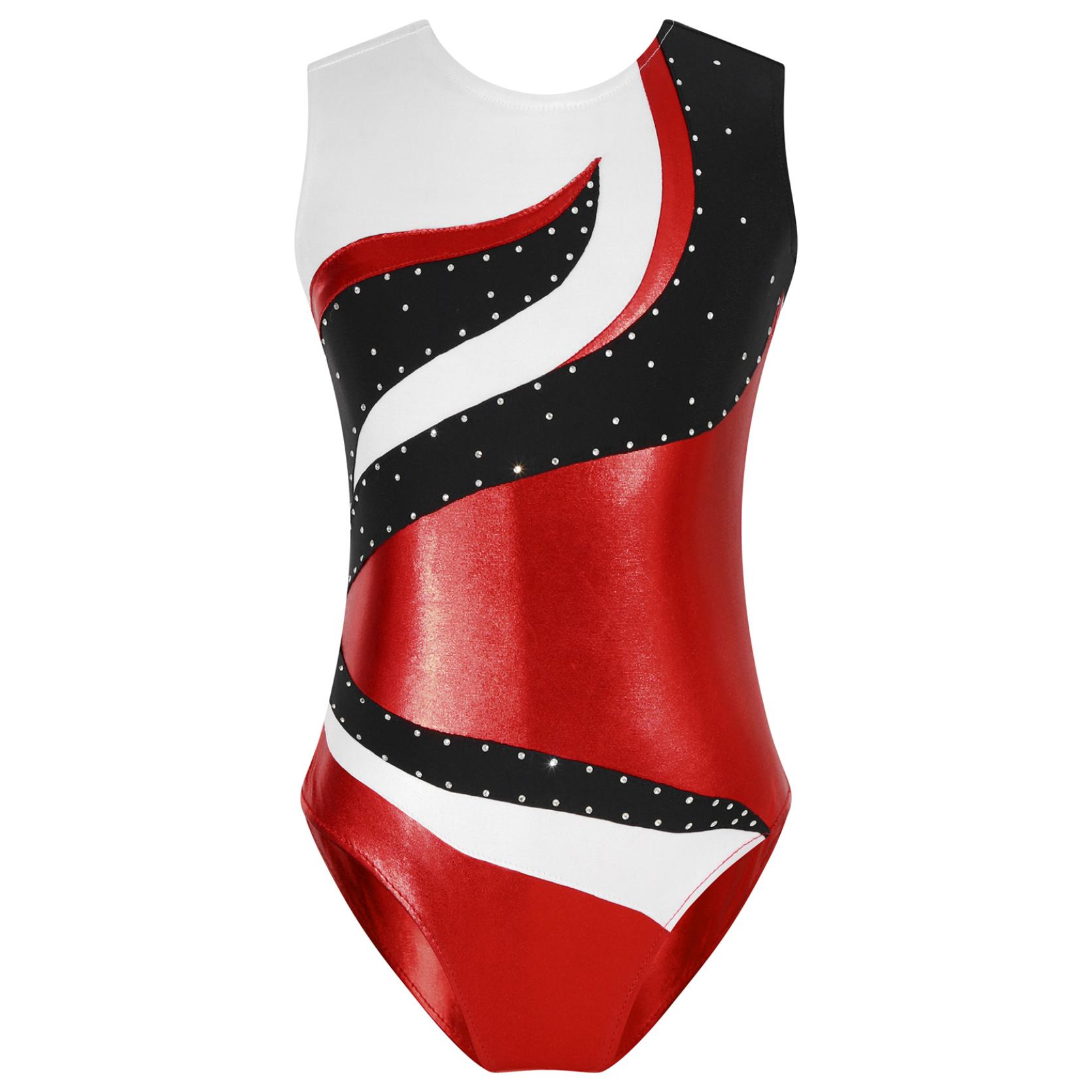 IBAKOM Bambini Ragazze Abito Balletto Lago di Cigni Costume Danza Tutu scollo a V Camisole Body senza Maniche Ballerina Ginnastica Abbigliamento Danza, bianco, 5-6 Anni