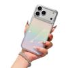 Creative Rainbow Laser Translucent Acrylic Phone Case for Apple 17/16/15 - High Transparency, Durable Hard Shell