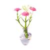 Mini Magnetic Glass Vase Set Small Artificial Flower Pot Decorative Plant Magnet for Office Kitchen Storage Cabinet Refrigerator Accessories