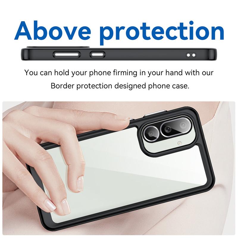 For Samsung Galaxy M56 5G Case Samsung Galaxy M56 Cover Clear PC + Silicone Shockproof Protective Phone Cover Samsung Galaxy M56