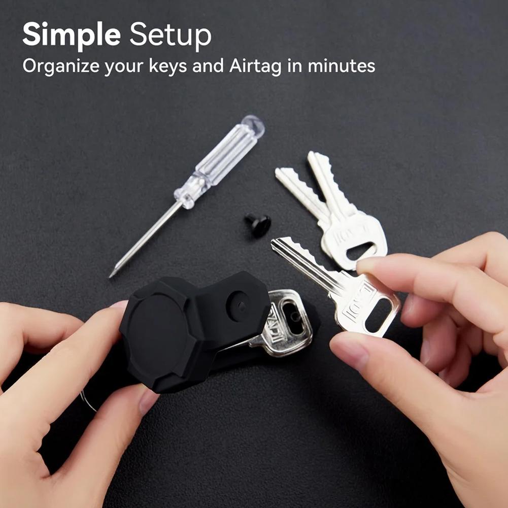 Protective Cover for Apple AirTag Waterproof Keychain Protector Anti-Lost Case with Key Organizer