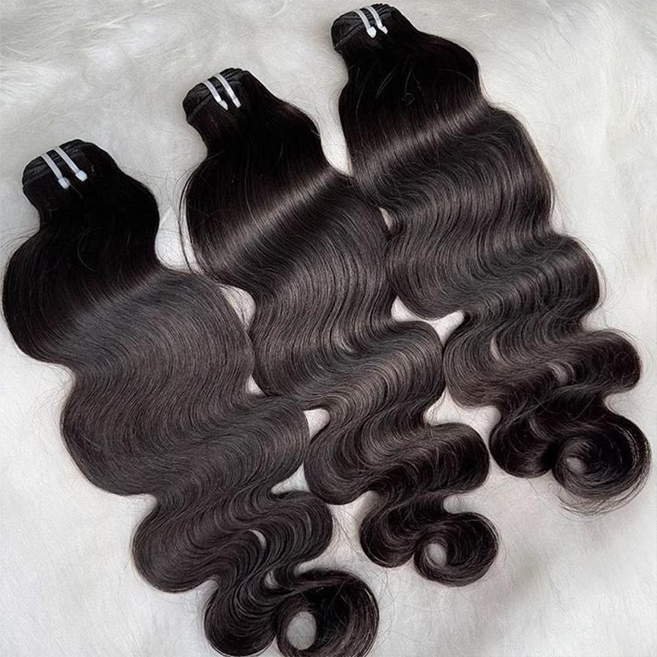 1 3 4 PCS Body Wave Bundles Human Hair 30 32 Inch Brazilian Real Human Hair Natural Black 14A Raw Hair Weave Bundles Extensions