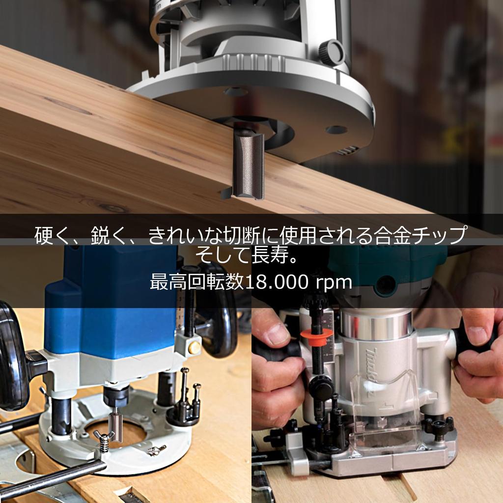 WOBLLMX Set of 6mm Shank Super Hard Straight Electric Trimmer CNC Engraving Machine Woodworking Cutting Woodworking Cutting Tools 10-Piece Bits, Bits,