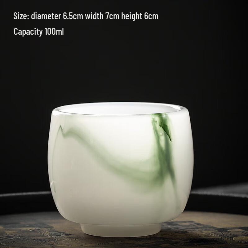 Chaxun Dehua Carved Jade Porcelain Gongfu Tasting Cup