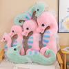 Colorful Seahorse Plush Toy Large Stuffed Animal Doll For Bedtime Cuddles And Leg Support Pillow