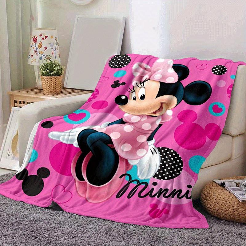 1pc Cute Minnie Printing Blanket - Soft, All-Season Throw for Living Room, Bedroom,Personalized Gift with Adorable Cartoon Design