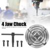 4 Backen-Drehfutter, unabhängiges Spannfutter, starke Spannkraft, Spannwerkzeug, 125 mm, 3000 U/min