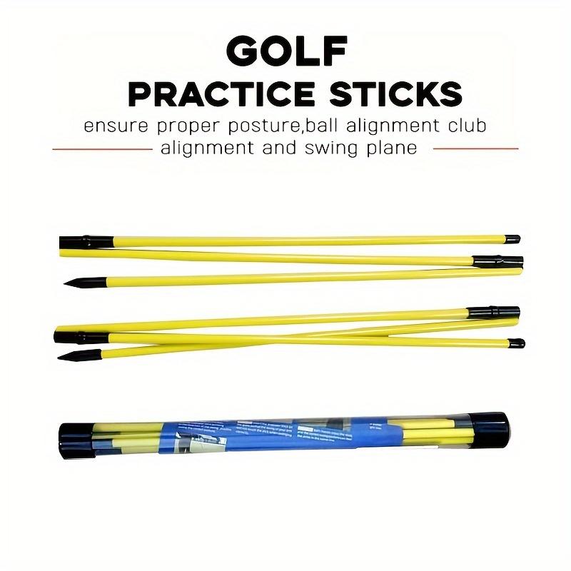 1pcs Golf Alignment Stick, Foldable Alignment Rods for Aiming, Putting, Swing, Posture Corrector, Golf Practice Training Aid with Tube Case