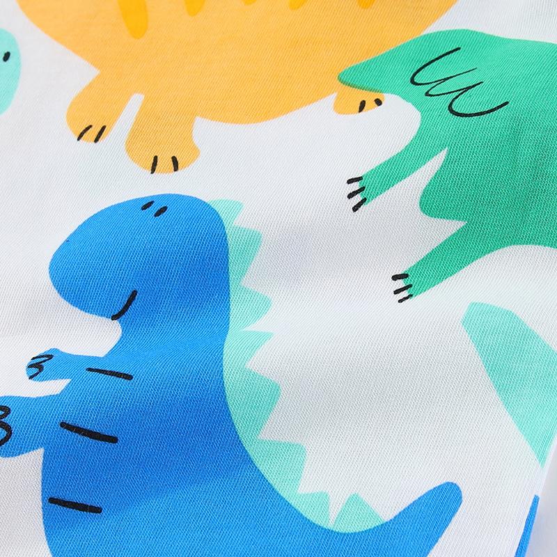 Little Maven 2026 New Summer Kids Clothes Korean Children's Clothes Children's Clothing T-shirts Cartoon Dinosaurs Baby Boys