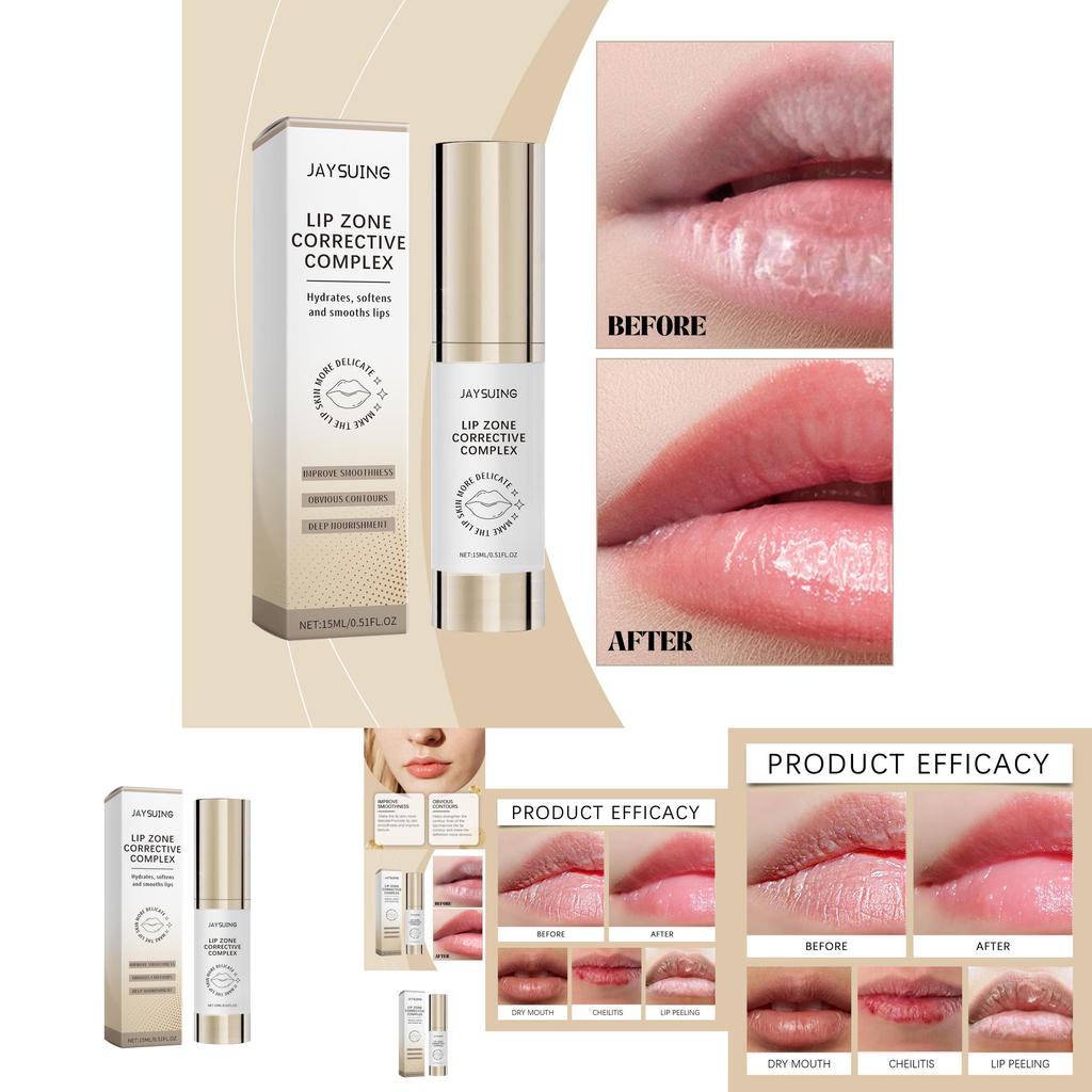 Jaysuing Lip Essence Serum Hydrating Moisturizing Nourishing Softening Lip Care 15ml