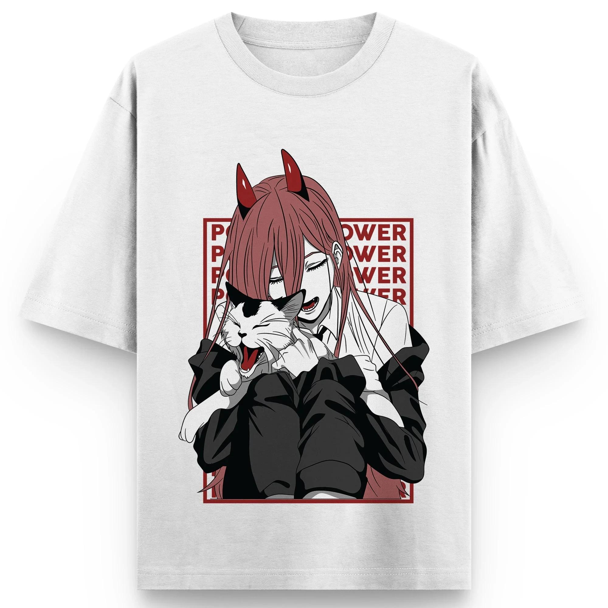 

Chainsaw Man Anime Denji Power Printed Tshirt Mens and Womens Tshirt Mens Top Sports Tshirt 2026 Summer New Tee 4XL