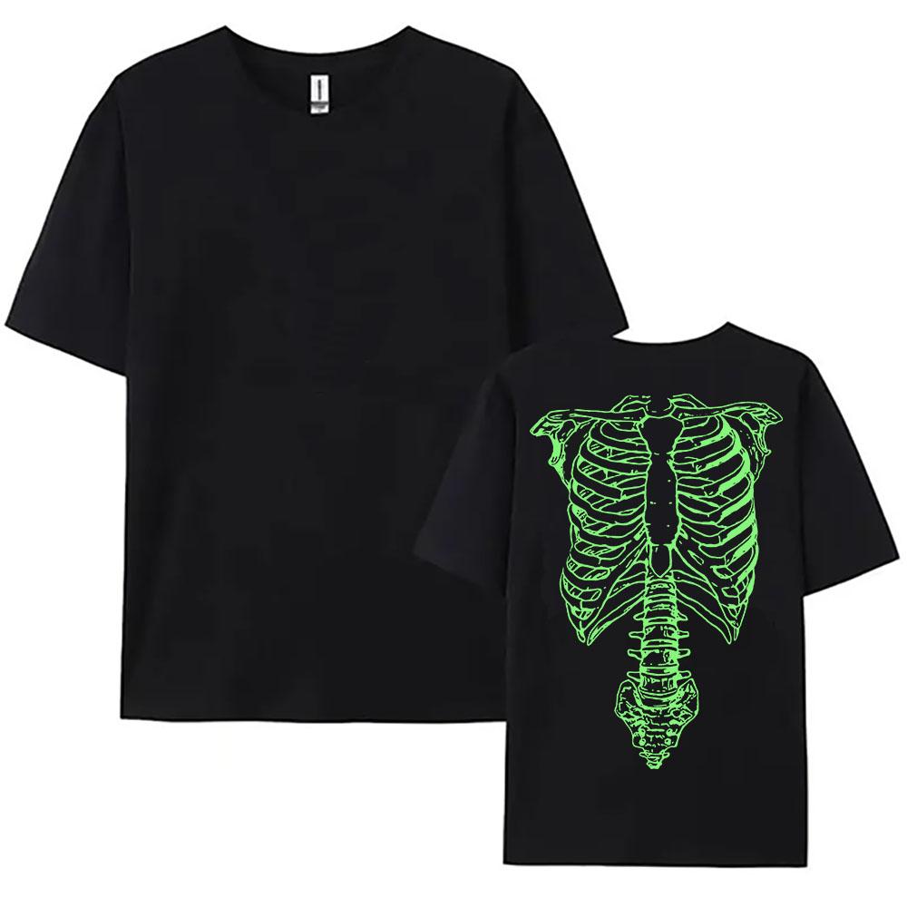 

Green Skeleton Y2k Fashion T-shirt This Is Spinal Tap Il Tshirts Punk Hip Hop Unisex Streetwear Cotton Loose Female T Shirt Print M