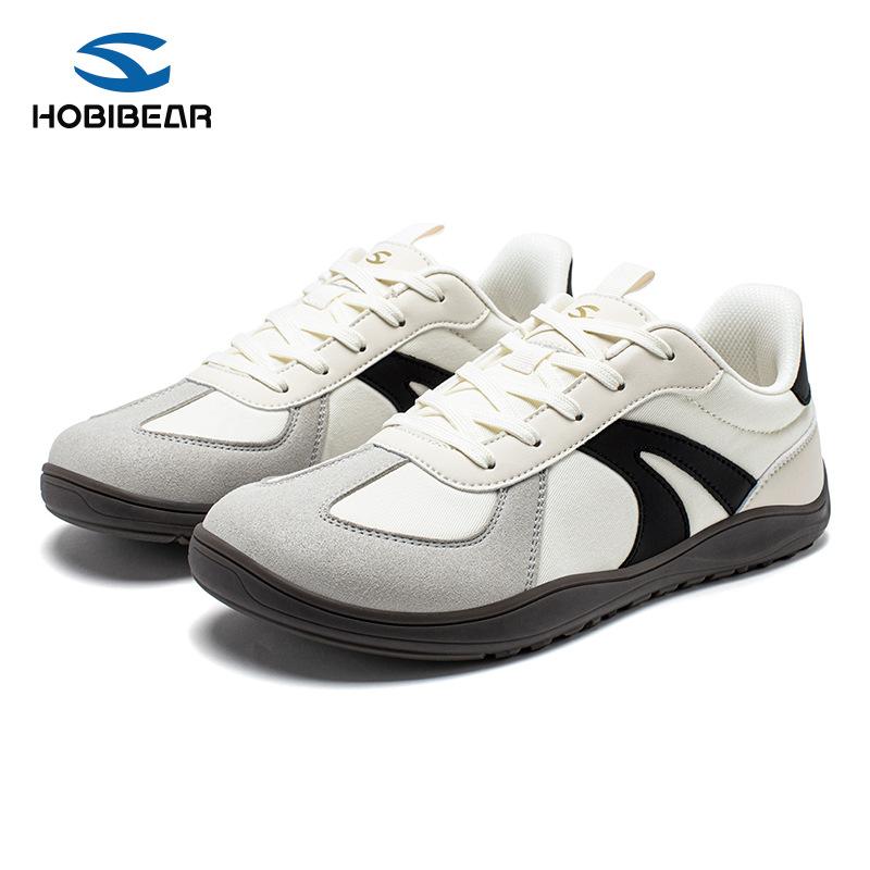 HOBIBEAR Wide Barefoot Shoes Hands Free Lace Up Classic Retro Fashion Sneakers for men&Women