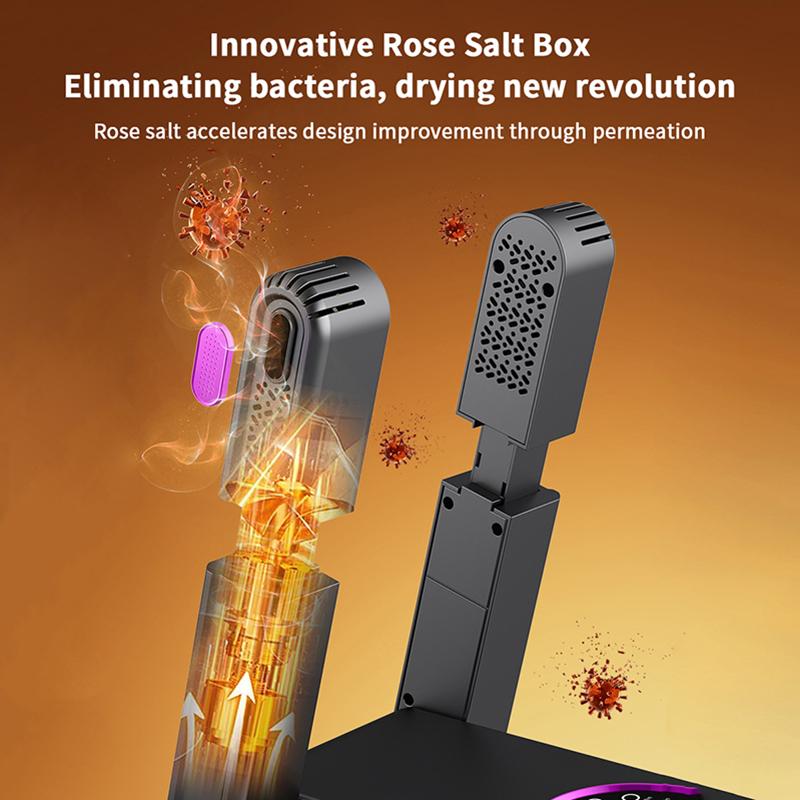 Portable Shoes Dryer, Upgraded 2 Or 4 Drying Racks, Foldable Boot Dryer And Deodorizer With Fan