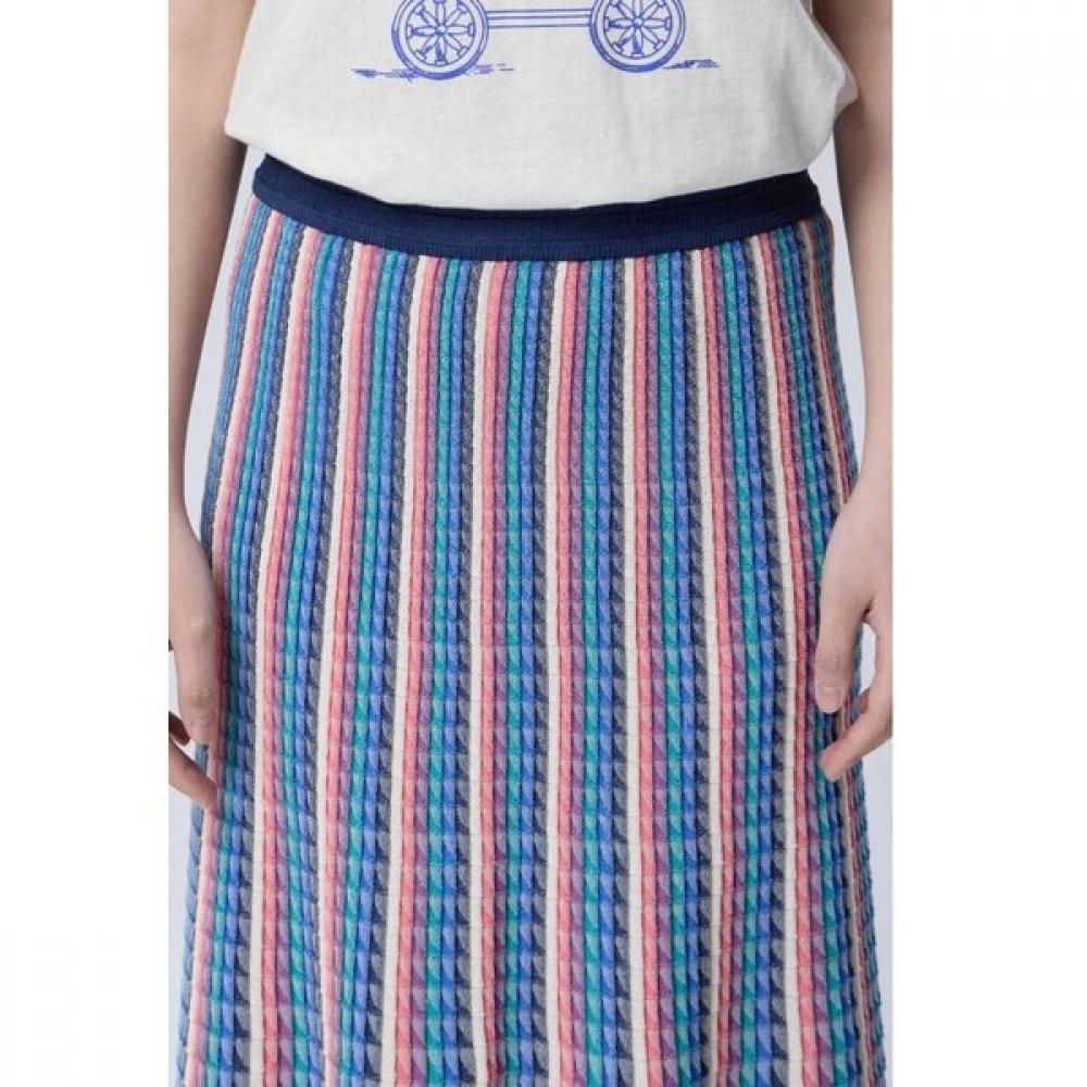 Benetton Multi Stripe Knit Skirt Bask05611
