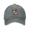 Personalized Cotton Peeking Dog Beagle Baseball Cap Outdoor Men Women's Adjustable Pet Animal Dad Hat Summer