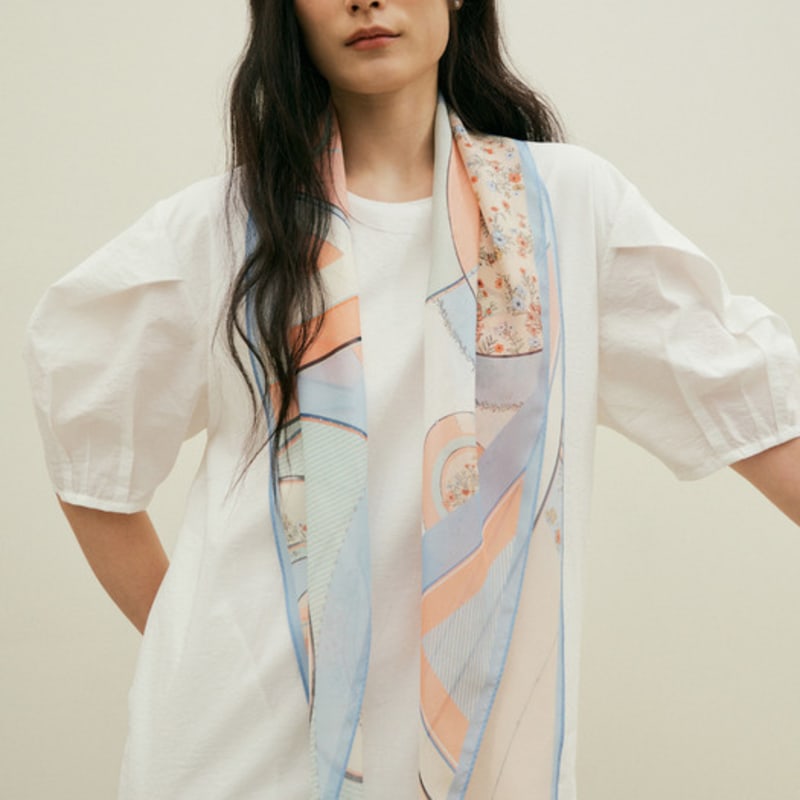 Saint Luxure Chiffon Silk Rhombus Scarf Glory SL22SDIGL