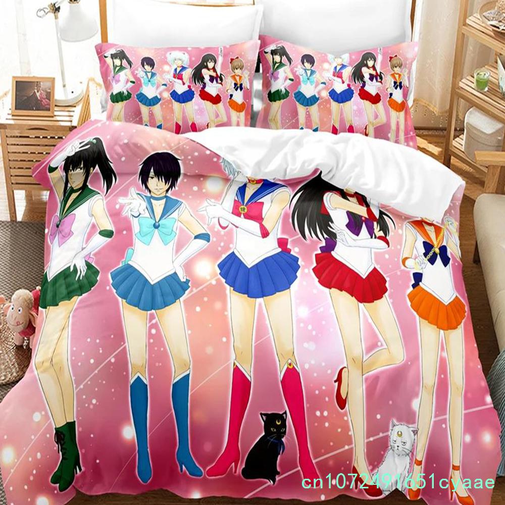 3D-gedrucktes Gintama Bettwäsche-Set Anime Gintoki Sakata Bettdeckenbezug Doppel Twin Full Queen King Erwachsene Kinder Bettwäsche Steppdeckenbezug