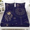 3D Bohemian Style Imagination Print Fitted Sheet Set Soft Breathable Mattress Cover Bedding Set with 1/2 Pillowcases