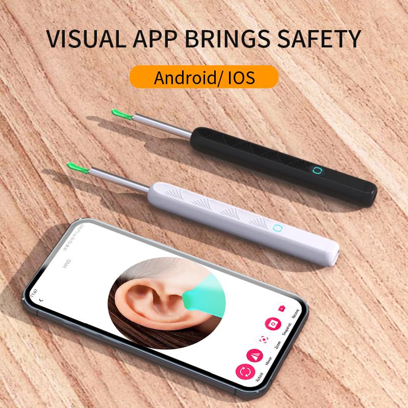 Wireless Ear Wax Remover Kit with HD Camera, Soft Silicone Tips - Safe Baby Adult Visual Ear Cleaner Tool
