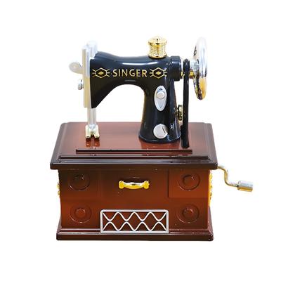 Aufzieh-Spieluhr, Handkurbel-Nähmaschinenmechanismus Spieluhr Geburtstagsgeschenk Tischdekoration für Büro Heimdeko