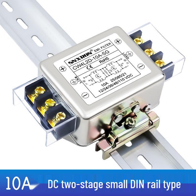 DC Power Supply Filter CW4L2D-20A-SG Terminal Rail for Audio Purification, 3A, 6A, 10A, 110VDC Interference Reduction