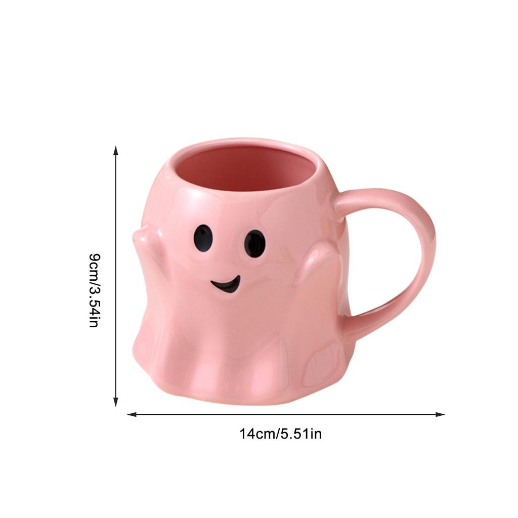 Cute Ghost Water Cup Genie Ceramic Mug Milk Tea Cups Milk Mugs Afternoon Tea Coffee Cup Breakfast Cups Coffee Mug Halloween Gift