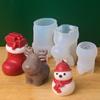 DIY Vánoční svíčka Silikonová forma 3D Vánoční sněhulák Los Zvonek Ponožky Vonný sádrový pryskyřičný odlitek Slavnostní párty dekorace Řemeslný dárek