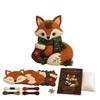 Layered Fabric Sewing Patterns Christmas Animals Patchwork Kit for Adults Beginners, DIY Holiday Textile Art Kits Craft Set Home Decoration, Handmade