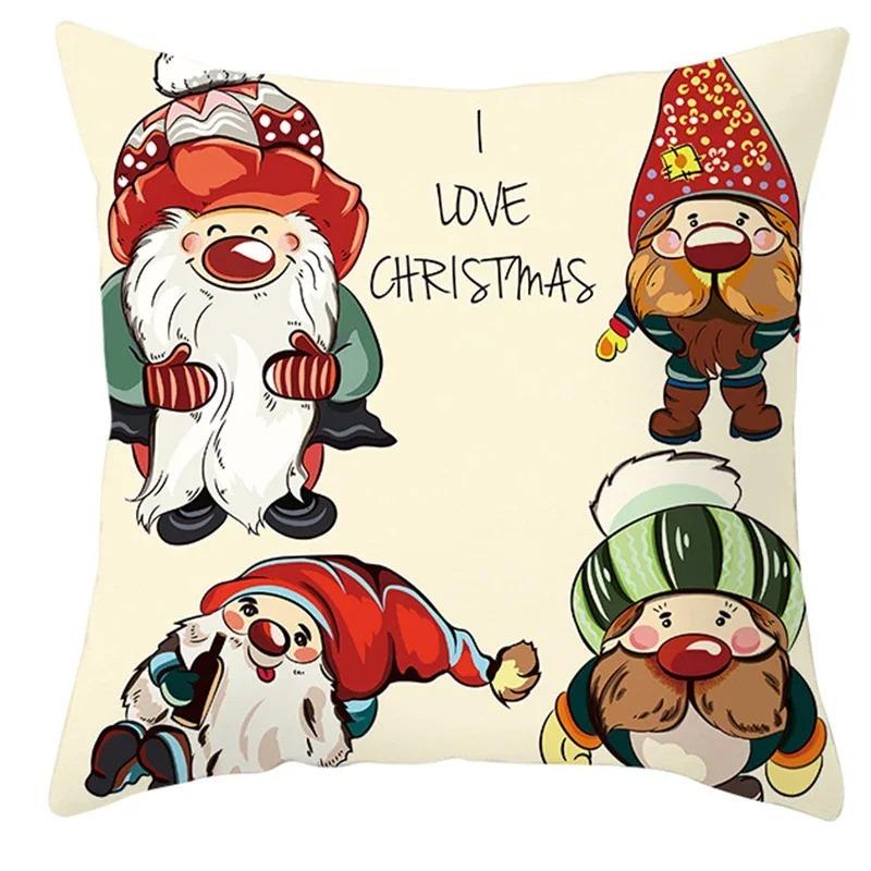Christmas Themed Pillowcases Car Accessories Office Santa Claus Living Room Sofa Home Pillowcases