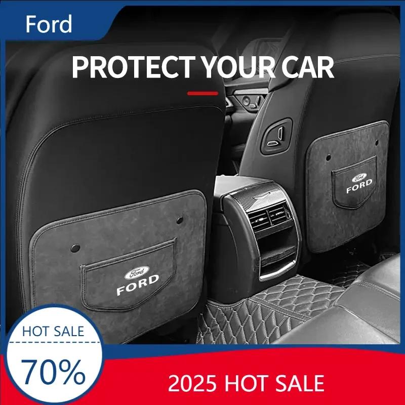 Hot 2025 Hot For Ford New Car Anti-Kick Mats Auto Seat Back Protector Cover For Ford Focus Mondeo Mustang Fiesta Kuga MK2 Everes