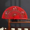 Artistic Hand Paint Folding Fan Traditional Design Wood Type Home Decoration Dance Hand Fan
