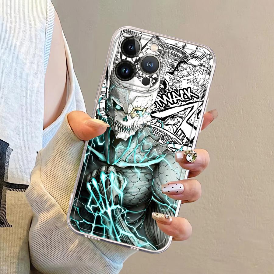 

Чехол для iPhone 12 Mini 16 15 14 Plus XR 7 8 16e 13 12 11 Pro MAX с изображением комического монстра Кайдзю №8, мягкая накладка на телефон iPhone 12 mini